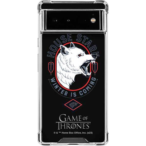 Game of Thrones: House Stark Direwolf Google Pixel 6 Clear Case
